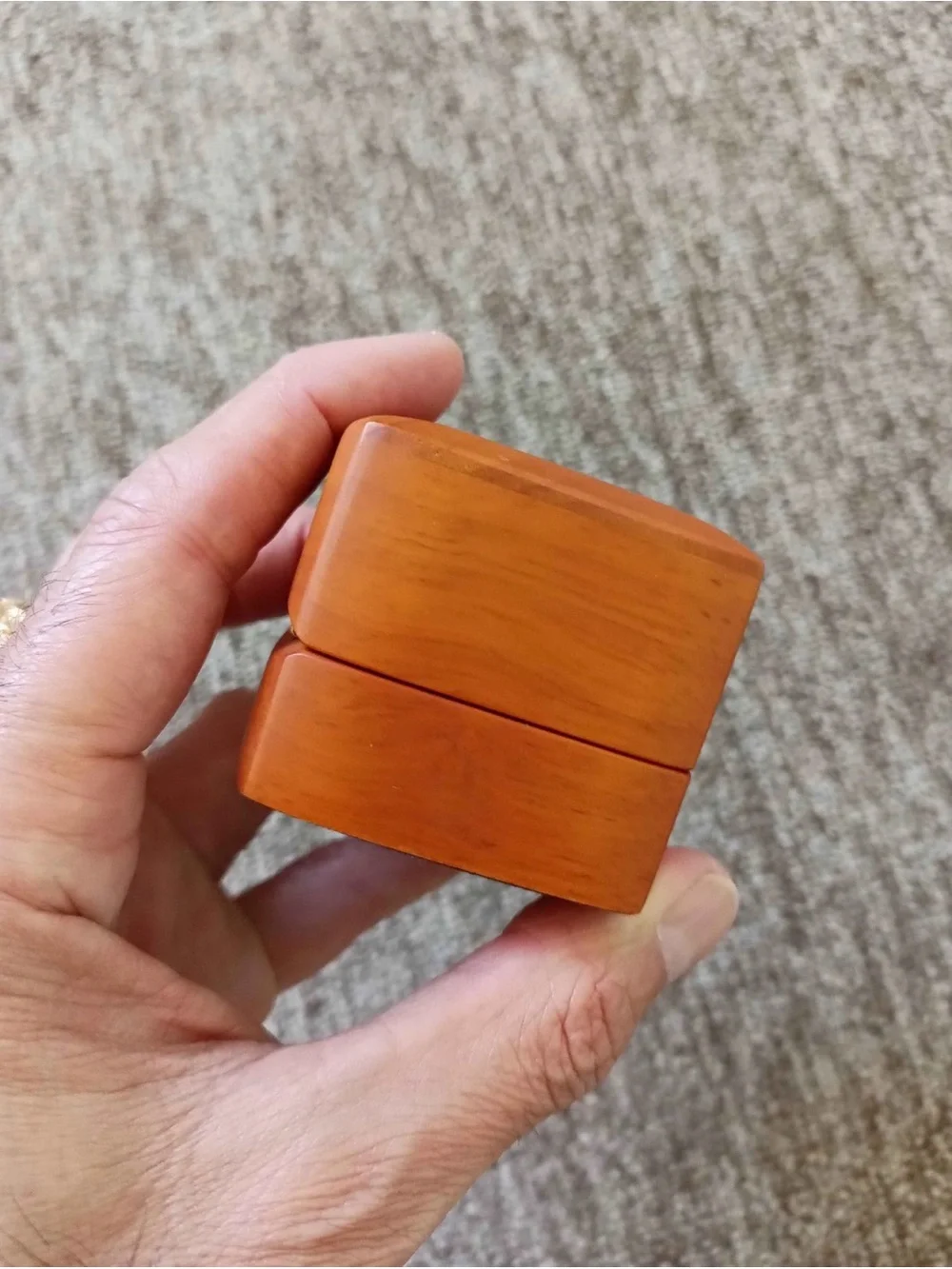 Texas wood single Ring jewelry gift box